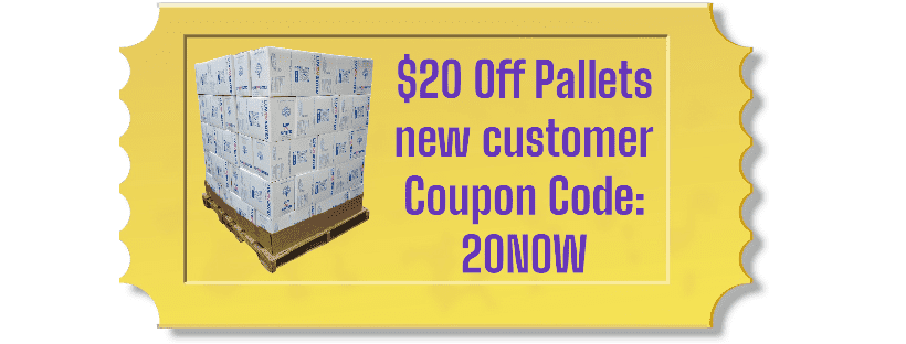 $20 off coupon for pallets of bottled water